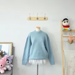 ヴィンテージ Griff ブルー オーバーサイズ ぽかぽか ニット