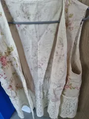 フラワー レイ リネン ベスト