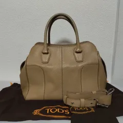 【美品】トッズ  セラ ベージュ ライトブラウン レザー 2way ハンドバッグ