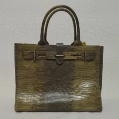 【極美品】フルラ クロコダイル型押し ハンドバッグ トートバッグ