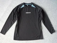 DESCENTE デサント バレーボールウェア 長袖シャツ Tシャツ フライングレシーブ グラフィックプリント DV4FLT02U 美品 ブラック メンズ _N8
