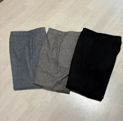 55 レディース ウエストゴム ウール CHECK スラックス 3COLOR