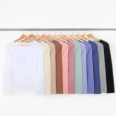 ベーシック スリムフィット Tシャツ インナーT スカイブルー + ミント色