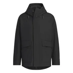 [アディダス] ジャケット マストハブ スモールロゴ ルーズフィット フリース裏地付きウーブンフード付きジャケット KWX70 メンズ ブラック(JG8509) J/XL [ブラック(JG8509)] [Free Size]