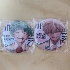 イベント ヒロアカ GIGAジャンプ スプリング spring 緑谷 爆豪 缶バッジ