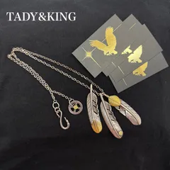 TADY&KING silver gold 3 LL feather necklace set タディー＆キング フェザー ネックレス セット ギャラ有り 箱有り 金 シルバー