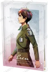 【中古】アクリルスタンド・アクリルパネル エレン・イェーガー 描き下ろし 冬の歩みver. アクリルブロック 「進撃の巨人」