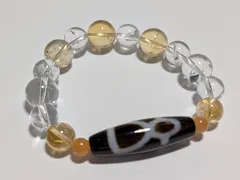 パワーストーン　天然石　ブレスレット　天珠　№60財神（黒）15cm　No430