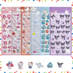 【人気商品】【6枚セット】ぷくぷくシール ぷっくりシール プクプク 3D立体 ふわふわ質感 かわいい 女の子 子供 可愛い動物デザイン 手帳・ノート・封筒装飾用 長期保存にも耐える