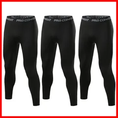 【即日発送】3枚セット スポーツタイツ メンズ スパッツ 9分/7分/5分丈 [伸縮性・吸汗速乾] コンプレッションタイツ [LZLLZQ] ロングタイツ スポーツ ショート コンプレッションカプリ ランニングウェア トレーニングウェア レギンス