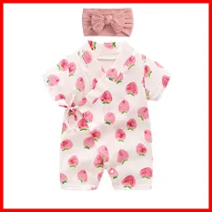 【人気商品】ベビー服 サイズ ロンパース 綿 90 コットン100% 半袖 80 薄手 じんべい 赤ちゃん じんべえ キッズ 男の子 子供 部屋着 女の子 パジャマ ルームウェア 90サイズ 和服 イチゴ イチゴ クマ フラワー ベビー甚平 おしゃれ かわいい