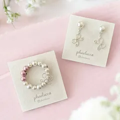 【⭐︎早割第2弾⭐︎】ホワイトパールとワイヤーリボンのブローチ＆ピアス／イヤリング （ピンクシルバー）【入学式　卒業式　結婚式　オケージョン　入園式　卒園式　卒入学式　サークルブローチ　パールブローチ　フォーマル】