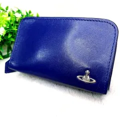 ヴィヴィアンウェストウッド ネイビー レザー ポーチ ジッパー付き シガーケース