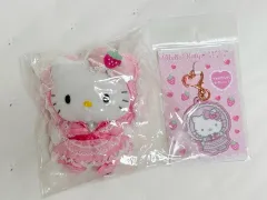 サンリオ ハローキティ ラブリー フリル マスコット + ラメアクリル キーホルダー
