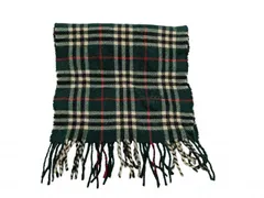 レノマ マフラー 緑 グリーン チェック ウール カシミア メンズ レディース renoma 