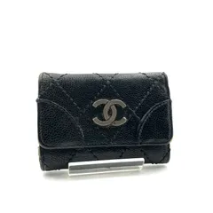 CHANEL シャネル　ココマーク　キルティングステッチ　キーケース　キャビアスキン　レザー　本革　ブラック　シルバー金具　イタリア製　シリアルシールあり　10番台　レディース　ラグジュアリー　高級　ハイブランド