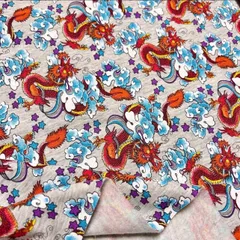 ドラゴン裏起毛ニット生地