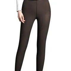 ❗️人気商品 💖あったかい [AMOVO] 透け感 トレンカ タイツ 裏起毛 厚手 ストッキング風タイツ 極暖 美脚タイツ 防寒 レディース 着圧タイツ 220g 黒透け感