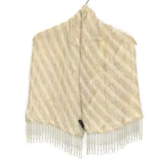 GIORGIOARMANI(ジョルジオアルマーニ) マフラー - アイボリー×ベージュ