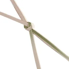 【衿秀】帯締め綾竹組ぼかし撚房/白百合色×裏葉柳【ms1349】