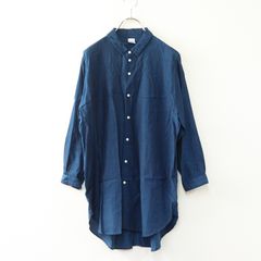 美品】フィナモレ シャンブレーデニムシャツ インディゴ 38 長袖 