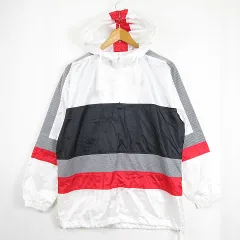 プーマ PUMA ウィンドブレーカー ジャンパー ハーフジップ 150 ホワイト ブラック レッド 配色切替 kz11076