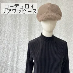 in DESIGN コーデュロイリブワンピース ブラック ハイネック バックファスナー シンプル 秋冬