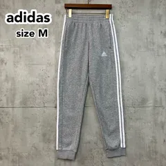 adidas アディダス スウェットパンツ ジョガーパンツ グレー スリーストライプス 三本線 ジャージ 下 エッセンシャルズ プラス レギュラーフィット フレンチテリー メンズ Mサイズ IJ6494 ★ ■■