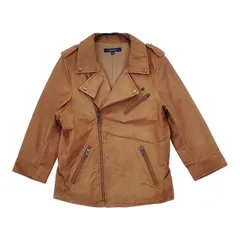 Rhythm of Life/UNITED ARROWS レザー やぎ革 ライダースジャケット ブラウン レディース リズムオブライフ/ユナイテッドアローズ【中古】5-1205T∞