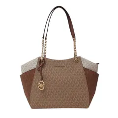 【新品 未使用】MICHAEL KORS マイケルコース アウトレット バッグ ジェットセット ラージ カラーブロック シグネチャー ロゴ トートバッグ 35S5GTVE3B CAMEL