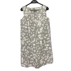 ZM1703 MACKINTOSH PHILOSOPHY ミニワンピース  マッキントッシュフィロソフィー  チュニック 花柄 フラワー グレー ノースリーブ レディース38