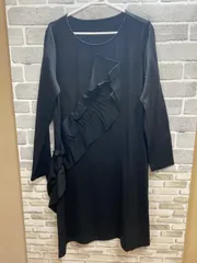 A【A25-03】◇Kawai Okada    サイズLL   ワンピース　黒　無地