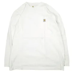 Carhartt カーハート ORIGINAL FIT HEAVYWEIGHT LONG-SLEEVE POCKET T-SHIRT オリジナルフィットヘビーウェイトロングスリーブポケットTシャツ K126 2XL WHITE 長袖 カットソー トップス