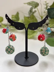 年末年始【特価】和柄玉ちりめんステンレスピアス②