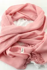 Aquascutum(アクアスキュータム) マフラー 軽量 ピンク Long ショール -271E