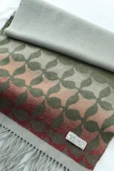 (F) NINA RICCI(ニナリッチ) マフラー ショール エスニック ノルディック 抹茶 ロング -2726