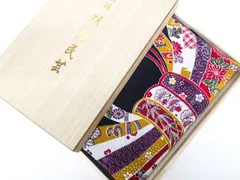 【一輝堂】和装小物 和雑貨 風呂敷 琉球民芸 木箱入 美品 25w12-14493