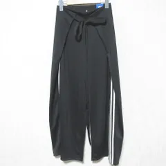 未使用 adidas Originals アディダス オリジナルス ハイライズ ワイドレッグパンツ GN3169 サイズL ブラック レディース 古着 中古 USED