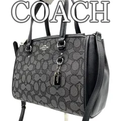 COACH コーチ トートバッグ 2WAY シグネチャー キャンバス レザー ブラック 3層構造 多収納 ショルダーバッグ ハンドバッグ 肩掛け 斜め掛け 通勤 通学 レディース Handbag Shoulder Bag
