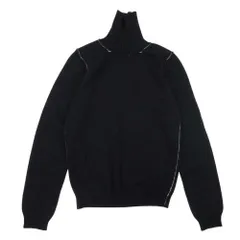 美品 CIVIDINI チヴィディーニ カシミヤ100％ ハイネック 長袖 ロングスリーブ ニット セーター 38 黒 ブラック レディース 古着 中古 USED