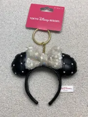 新品未使用　東京ディズニーリゾート限定　ミニー　パールカチューシャキーホルダー