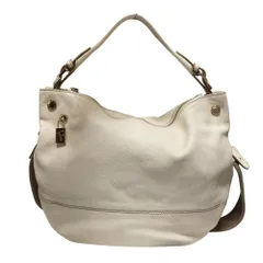 良品 FURLA フルラ レザー 2way トートバッグ ショルダーバッグ ホワイト レディース 古着 中古 USED