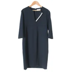 【美品】YOKO CHAN パール フレア ウールワンピース 水色 38 定番 美品】ヨーコチャン YOKO CHAN フレアスリーブドレス 38 水色