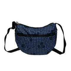 LESPORTSAC(レスポートサック) ショルダーバッグ - ブルー×ネイビー 千鳥格子柄