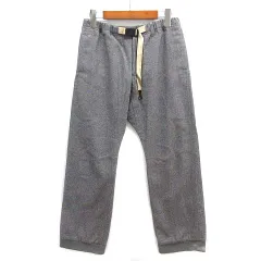 グラミチ GRAMICCI ウール混 リブ クライミング パンツ ウエストゴム グレー M GLP-14F005