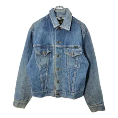 70年代 USA製 Wrangler ラングラー デニムジャケット ヴィンテージ ブルー(メンズ 42)中古 古着 X0697
