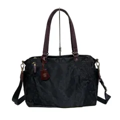 russet(ラシット) ショルダーバッグ - ダークネイビー×ダークグレー×パープル レザー