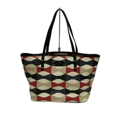 Kate spade(ケイトスペード) トートバッグ アブストラクトシグネチャーボウスモールハーモニー PXRU3731 黒×レッド×マルチ レザー