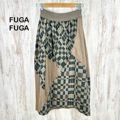 佐藤繊維FUGA FUGA カジュアルパンツ チェック柄ぷーちゃん FUGA FUGA フーガフーガ ブルー系 チェック柄 佐藤繊維パンツ ボトム