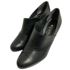 美品 DIANA ダイアナ WELLFIT レザー ブーティ パンプス サイズ24cm 2E ブラック レディース 古着 中古 USED